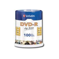 DVD-R VERBATIM 16X 4.7GB 120 MINUTOS C/100 PIEZAS
