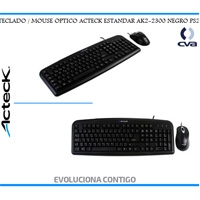 TECLADO / MOUSE OPTICO ACTECK ESTANDAR AK2-2300 NEGRO PS2