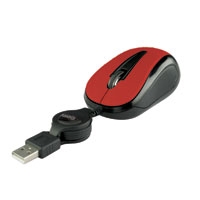 MINI MOUSE OPTICO RETRACTIL EASY LINE BY PERFECT CHOICE ROJO USB COMPATIB.CON WINDOWS XP,VISTA,7/MAC OS