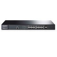SWITCH TP-LINK TL-SG3216 CAPA 2 CON 16 PUERTOS RJ45 10/100/1000MBPS ADMINISTRABLE CON 2 RANURAS COMBO SFP GIGABIT 1 PUERTO CONSOLA PARA RACK 19 PULGADAS