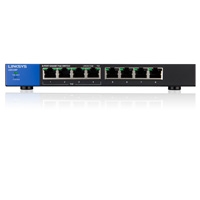 SWITCH LINKSYS 8 PUERTOS GIGABIT CON 4 PUERTOS POE 30 WATTS POR PUERTO QOS