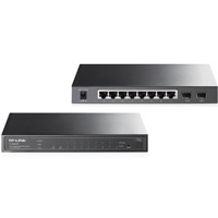 SWITCH TP-LINK TL-SG2210P INTELIGENTE (T1500G-10PS) 10/100/1000 ADMINISTRABLE 8 PUERTOS POE CAPA 2 CON 2 RANURAS SFP GIGABIT 802.3AF 53W PARA ESCRITORIO