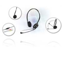 AUDIFONOS DIADEMA GENIUS HS-200C C/MIC, AJUSTABLES  3.5MM NEGRA