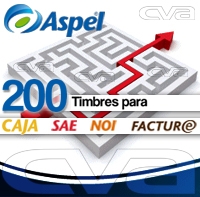 ASPEL 200 TIMBRES (PARA FACTURE, CAJA, SAE O NOI) (FISICO)