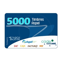 ASPEL 5000 TIMBRES PARA FACTURE, CAJA, SAE O NOI ELECTRONICO
