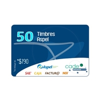 ASPEL 50 TIMBRES PARA FACTURE, CAJA, SAE O NOI ELECTRONICO