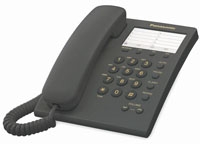 TELEFONO PANASONIC KX-TS550 ALAMBRICO BASICO UNILINEA CON 13 MEMORIAS (NEGRO)