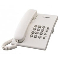TELEFONO PANASONIC KX-TS500 ALAMBRICO BASICO UNILINEA SIN MEMORIAS (BLANCO)