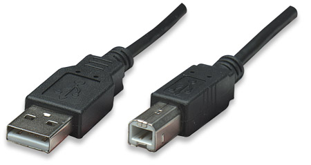 CABLE USB  1,8 MTS MANHATTAN NEGRO