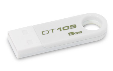 MEMORIA USB KINGSTON 8 GB DATATRAVELER 109 DT109W/8GBZ BLANCA