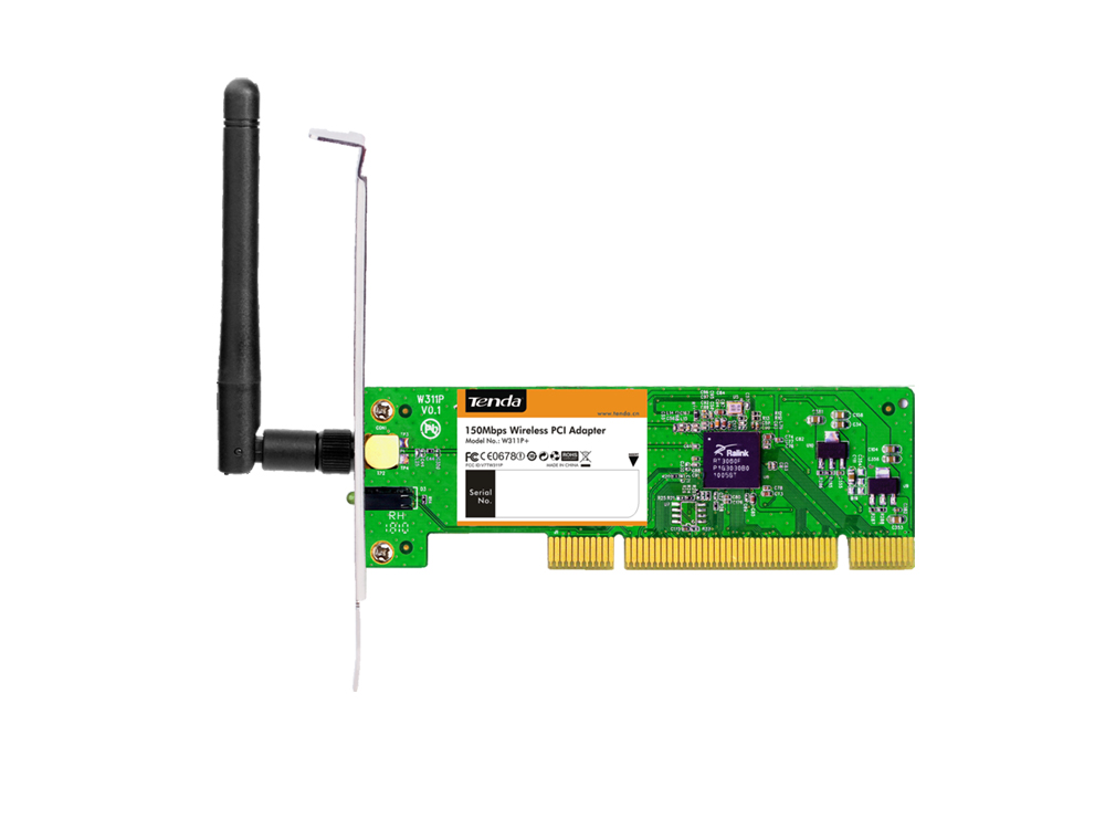 TARJETA DE RED INALAMBRICA PCI TENDA W311P+, N-150M,