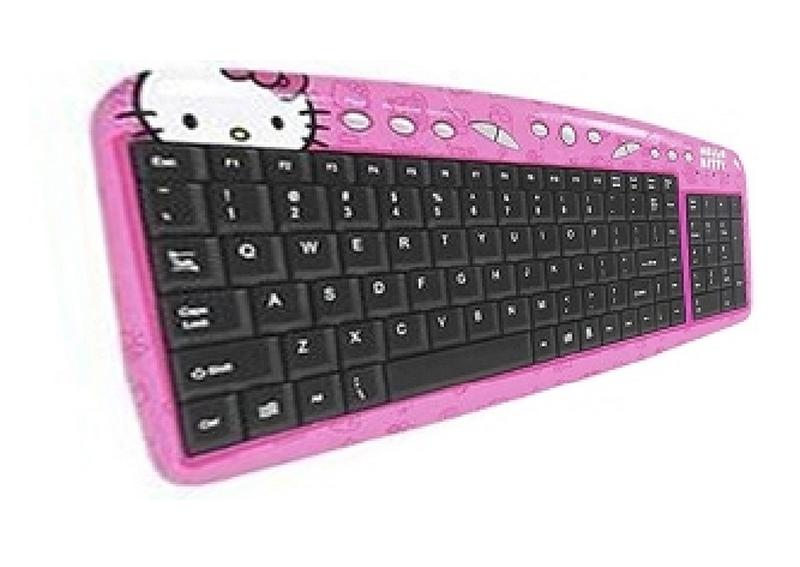 TECLADO HELLO KITTY C/TECLAS NEGRAS USB (90309-SP)