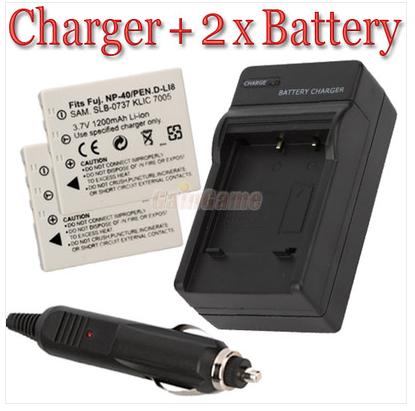 2 Battery+Charger for Kodak KLIC-7005 KLIC7005 EasyShare C763 Camera