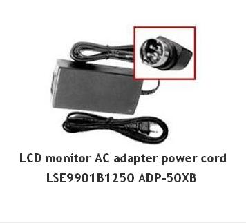 LCD monitor AC adapter power cord LSE9901B1250 ADP-50XB