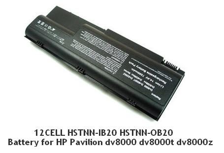12CELL HSTNN-IB20 HSTNN-OB20 Battery for HP Pavilion dv8000 dv8000t dv8000z
