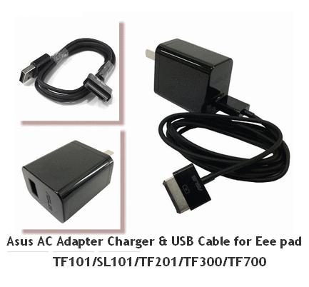 Asus AC Adapter Charger & USB Cable for Eee pad TF101/SL101/TF201/TF300/TF700