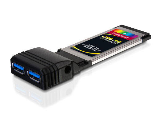 ExpressCard Adapter To Dual USB 3.0. Hi-Speed Express Card 5 Gbps Model TS-PNU3