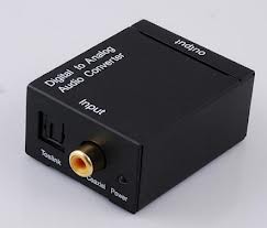 Digital Optical Coax Coaxial Toslink to Analog RCA L/R Audio Converter Adapte