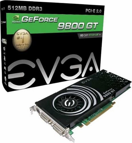 EVGA GeForce 9800 GT 512 MB DDR3 PCI-Express 2.0 Graphics Card 512-P3-N973-TR