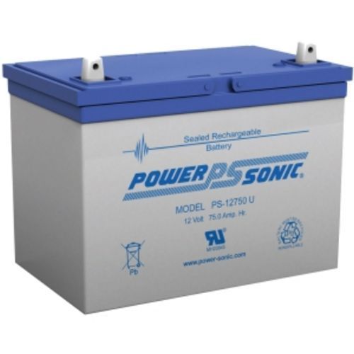 POWER-SONIC PS12750U BATTERY WITH NUT BOLT AND UNIVERSAL 12V 75AMP
