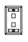 AX102655: Belden 2-Port Single Gang KeyConnect Faceplate w/ ID Windows, White