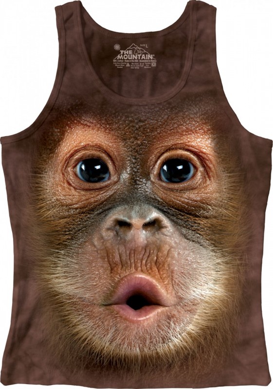 Big Face Baby Orangutan Women's Tank Top