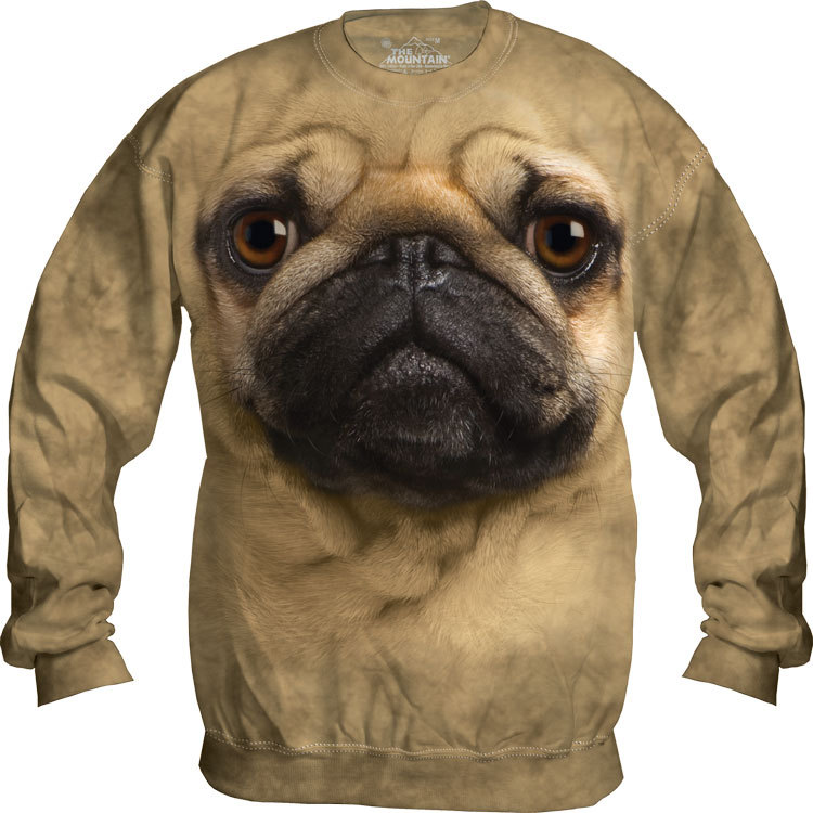 Pug Face Crew Sweatshirt