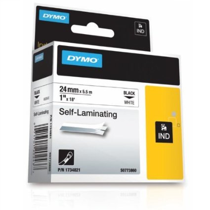 Dymo Rhinopro White Self-laminating Tape 1INX18