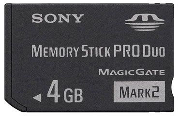 MEMORY STICK PRO DUO 4 GB/GO SONY