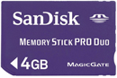 MEMORY STICK PRO DUO 4 GB SCANDISK