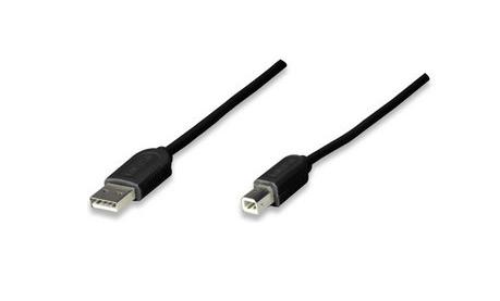 CABLE USB MANHATTAN A-B 1.8M, COLOR PLATA / BEIGE