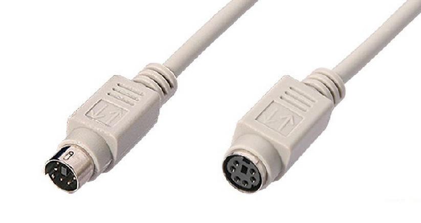 CABLE TECLADO  EXTENSION PS2 MACHO HEMBRA  4.5 MTS