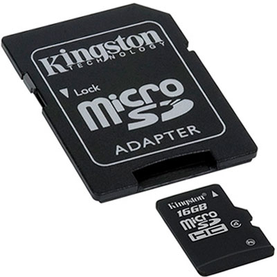 MEMORIA MICRO SD 16 GB  KINGSTON CLASS4 CON ADAPTADOR