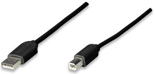 Cable USB A a B (342650) Negro/Blanco - Economico 1.8 M