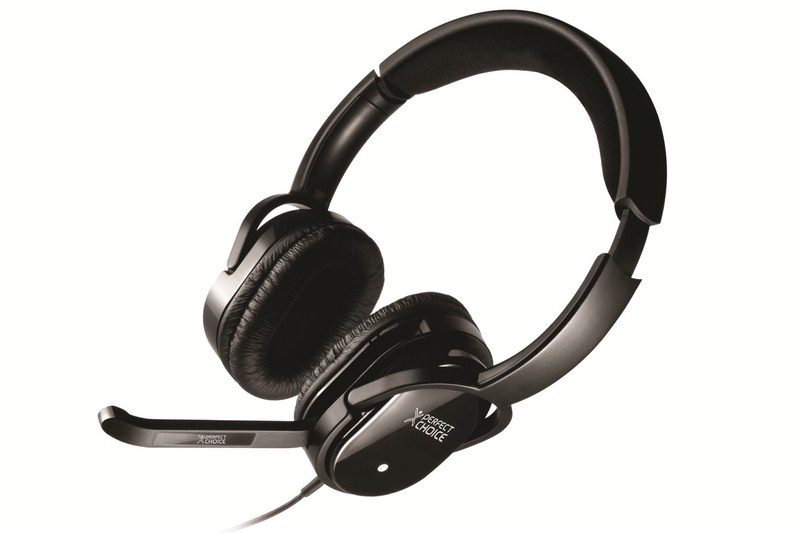 Audifono. BASS-100. PERFECT CHOICE. PC-110569. Conector: USB. Bocinas: 40 mm de diametro. Microfono: Omnidireccional. Control de Volumen en cable. Longitud de cable: 2,4 m. Color: Negro. Diseño: Estet