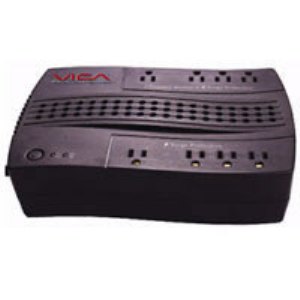 No Break. VICA. SP-650 Plus. Capacidad de Voltaje 650VA/ 325 Watts. 4A Máximo. Protector de Fax MODEM. 8 tomas de corriente. 4 respaldo de bateria y  4 con supresor de picos. Software de monitoreo int