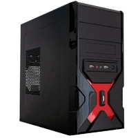 Gabinete MiniTorre acabado Piano Micro-ATX con fuente de 450 watts watts mas 2 Sata; 3 bahias externas: 2 de 5 1/4" y 1 de 3.5" y 2 bahias internas de 3.5"; 4 Slots; 2 puertos USB; Entrada de audifono