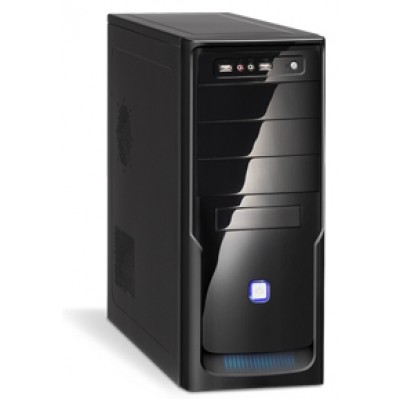 Gabinete MiniTorre acabado Piano Micro-ATX con fuente de 450 watts mas 2 Sata; 3 bahias externas: 2 de 5 1/4" y 1 de 3.5" y 2 bahias internas de 3.5"; 4 Slots; 2 puertos USB; Entrada de audifonos y mi