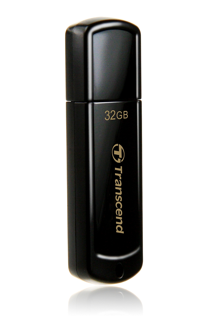Memoria USB TRANSCEND JetFlash 350 - Negro, 32 GB, USB 2.0