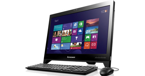 All in One Lenovo IDEACENTRE C240 57318332 Pantalla 18.5" W NEGRA, Procesador Intel Celeron 847 (1.1Ghz), Memoria RAM 4GB RAM DDR3,Disco Duro 500G 7200rpm HD, Multiburner, WiFi, HDMI, Card Reader, Sis