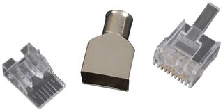 Plug RJ45. TE CONNECTIVITY. 5-1375204-3-X100. Plug RJ45 Categoría 6 de 8 contactos chapeados en oro. Bote con 100 piezas.