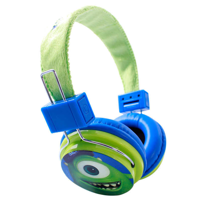 Audifonos tipo DJ de Disney-Monst Mike, sonido stereo para cualquier reproductor de musica modelo (SKR-35119-ESP) Color Verde.