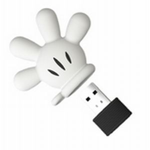 Memoria USB de 8 GB T807, Moderno diseño de Guante de Mickey, impermeable, accesorio que va con todo - el teléfono móvil y bolso. Color Blanco. (UNICAS PIEZAS)