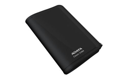 Disco Duro Externo A-DATA 500GB, CH94 SATA, USB de 2.5", Personalizable, Ligero, portatil de bolsillo diseño vanguardista, calidad, soporta altas temperaturas. Velocidad Hi-Speed 480 Mbs. Negro. (Exis