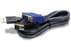 Cable KVM TRENDnet - 4, 5 m, VGA/SVGA HDB 15, Macho/Macho