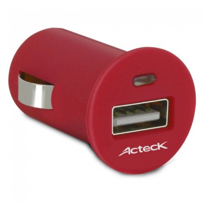 Cargador ACTECK Teck To Go CD-001 - Auto, Encendedor de cigarrillos, Rojo, 5 V