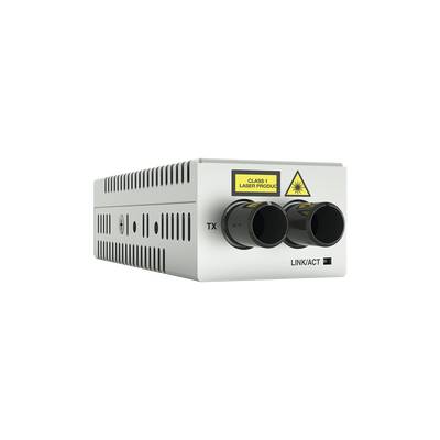 Mini Convertidor de Medios ALLIED TELESIS  de cobre de fibra MultiModo de escritorio 1000TX a 1000SX conector ST. AT-DMC1000-ST-00. -