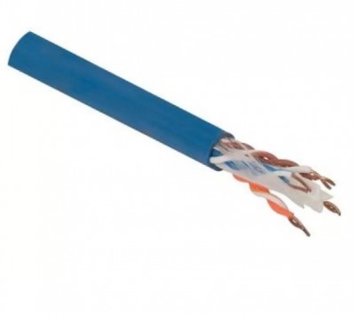 Cable UTP WAM CAT6-AZUL - 305 m, Azul, Interior, ALEACIÓN DE COBRE Y ALUMINIO