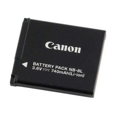 Batería CANON NB-8L - Ión de litio, 740 mAh, Negro
