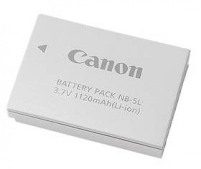 Batería CANON NB-5L - iones de litio, 1120 mAh, Color blanco